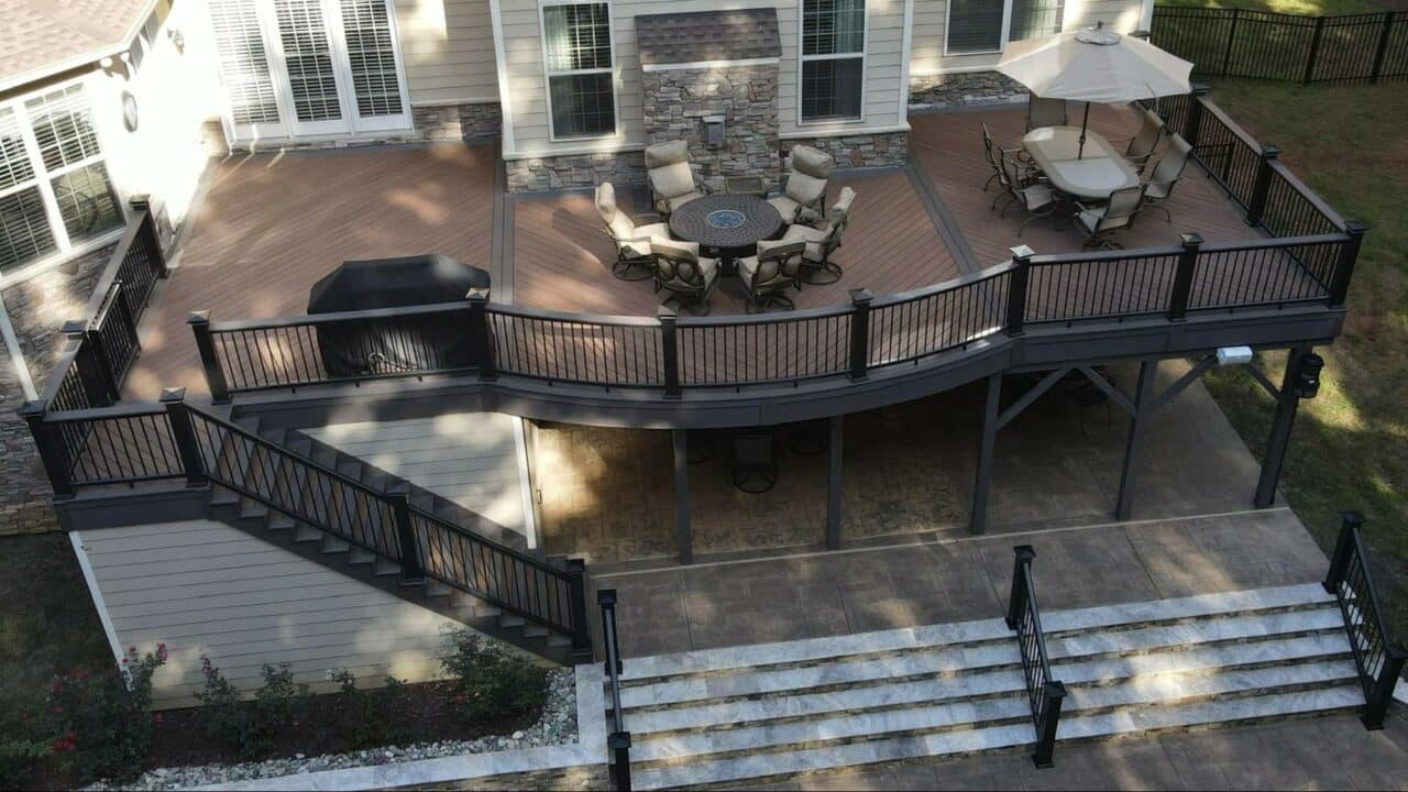 Composite Deck with Railing