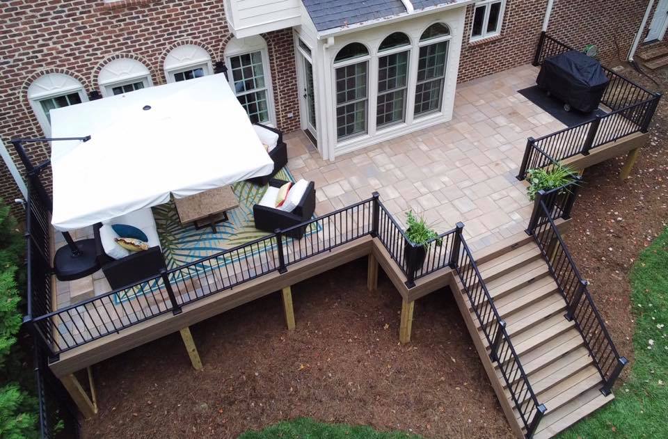 Custom Elevated Patio and Pavers builder and contractor - Raleigh, North Carolina