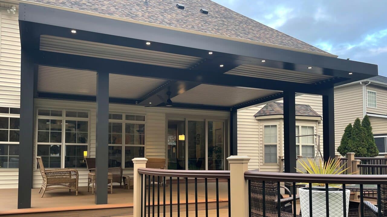 StruXure Pergola with Recessed Lighting - StruXure Pergola - Modern mechanized pergoals - Raleigh, North Carolina