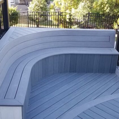 Curved composite Deck Bench