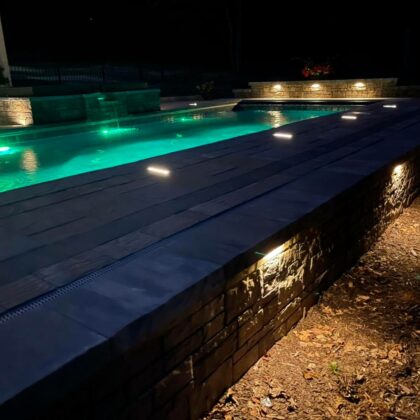 Lighting on pool deck