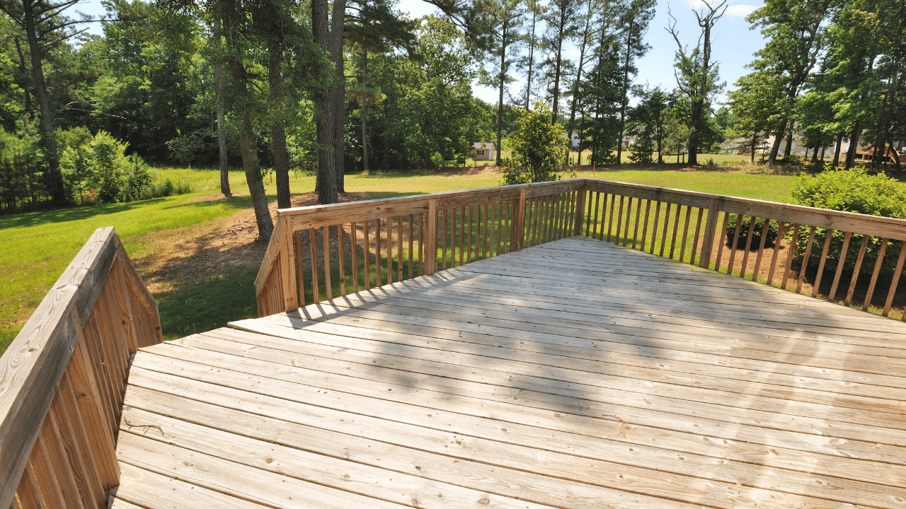 unstained wood deck - Cool composite decking