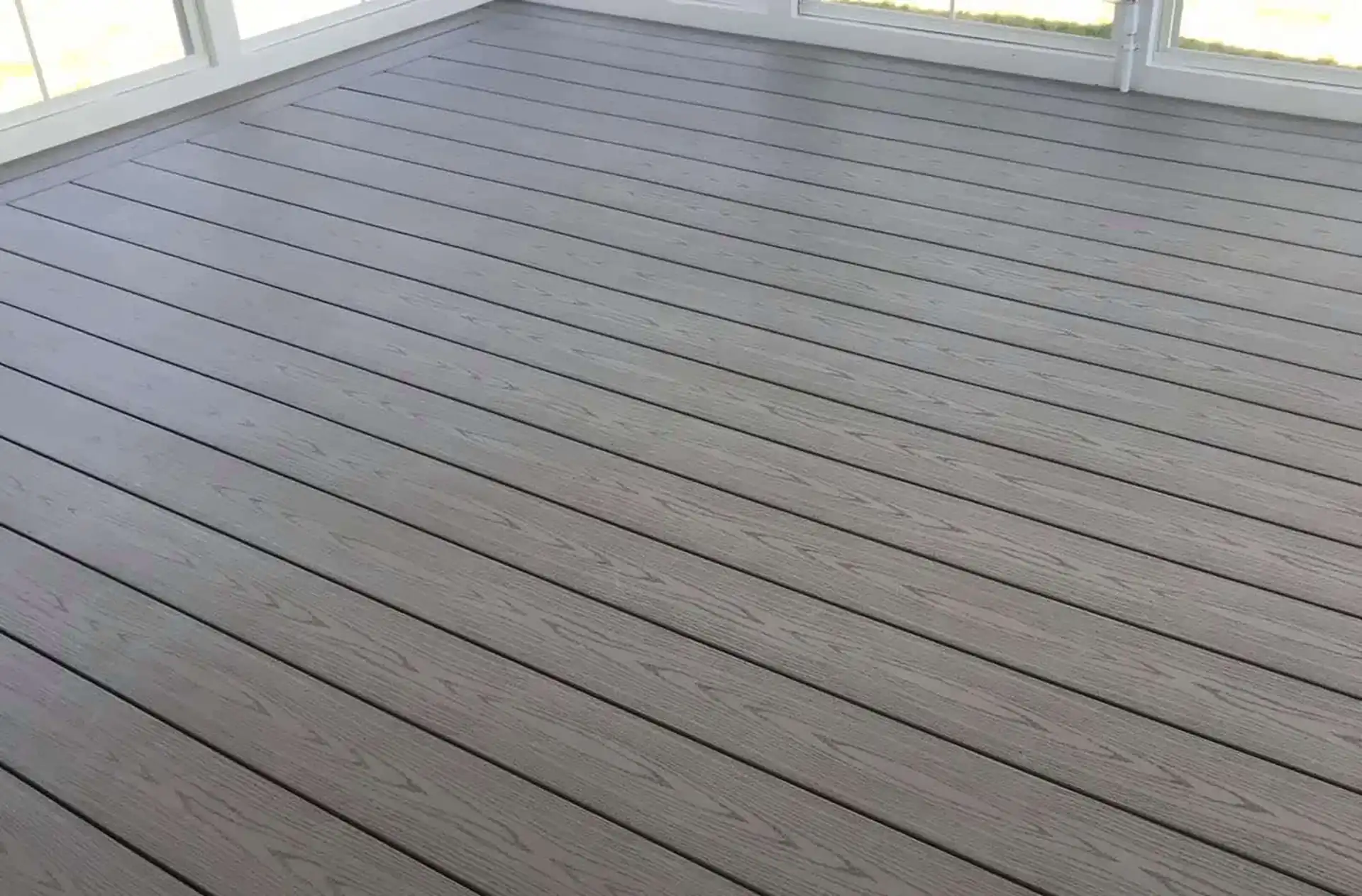 photo of composite deck boards used in an outdoor composite decking