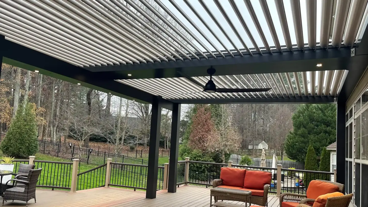 Custom Struxure pergola installation services in north carolina